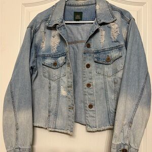 Wild Fable Light Blue Distressed Jean Jacket